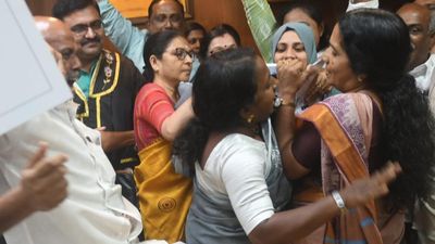 Budget session of Kochi Corporation descends into mayhem as Budget copies get torn and thrown into air