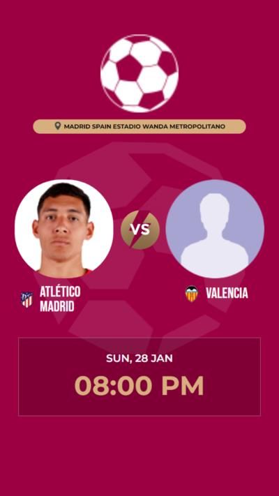 Atlético Madrid secures victory against Valencia with a 2-0 score