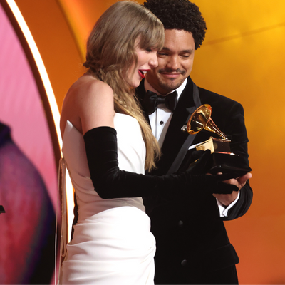 Taylor Swift Tells Trevor Noah He Did a "Beautiful Job" Hosting the Grammys Following Jo Koy Golden Globes Debacle