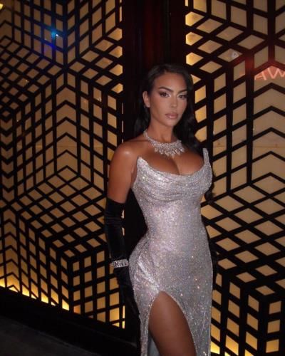Georgina Rodríguez Stuns in Shimmering Silver Ensemble on Instagram