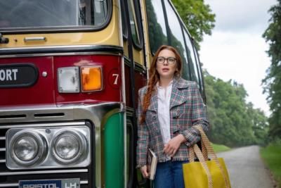 Lindsay Lohan's Whimsical Bus Encounter and Delightful Stroll