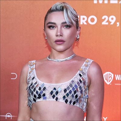 Florence Pugh's Sheer Mirrored Set Turned a 'Dune: Part Two' Red Carpet Into Her Personal Disco