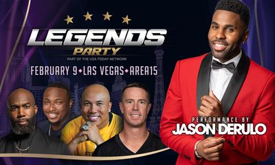 Kick off Super Bowl weekend with the 2024 Legends Party featuring NFL alumni legends, Jason Derulo