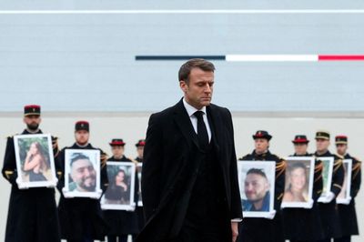 Macron Remembers French Victims Of Hamas's 'Anti-Semitic Massacre'