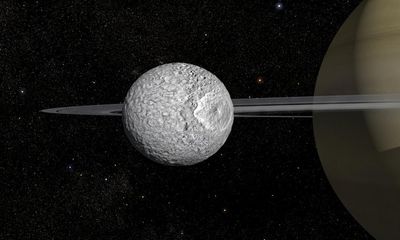 Saturn’s ‘Death Star’ moon has hidden ocean under its crust, say scientists