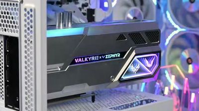 Zephyr teams up with Valkyrie for its first liquid cooled GPU — a silver and black RTX 4080 Super with 280mm AiO