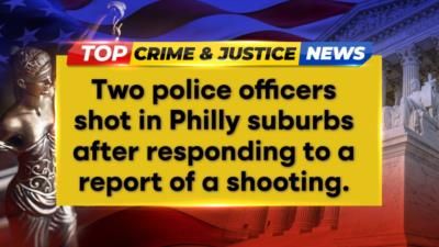 Police officers shot, home set on fire in Philly suburbs