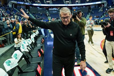 Geno Auriemma cracked a fitting ATM joke about stacking up more wins after hitting historic 1,200 wins milestone