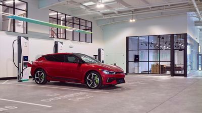 Electrify America’s First Flagship Indoor Charging Station Has 20 Hyper-Fast Stalls
