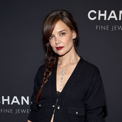 Katie Holmes Wore a Low-Key Braid With Head-to-Toe Chanel