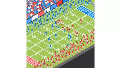 Only those with a sharp vision can spot the football fan among these players