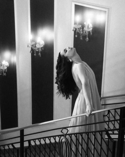 Elegant Sofia Carson Stuns in Captivating Black and White Portrait