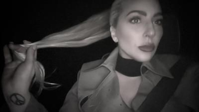 Lady Gaga: Effortlessly Charismatic in Captivating Black and White Selfie