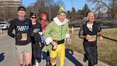 Ultra running champ helps Buddy the Elf break marathon record