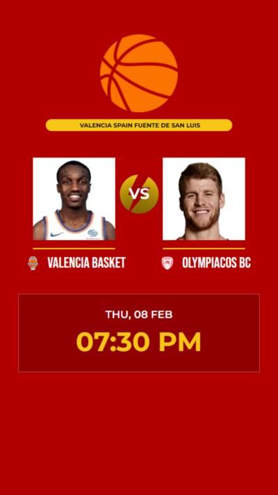 Olympiacos BC defeats Valencia Basket with a score of 78-65