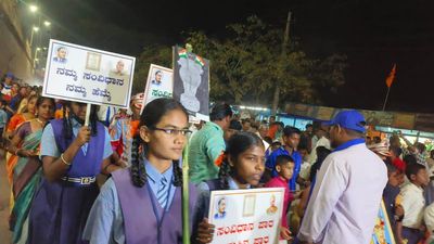 Constitution Awareness Jatha organised like village fair in several places in Hubballi taluk