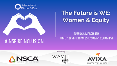 WAVIT, NSCA, and the AVIXA Women’s Council to Join for "The Future is WE" Event