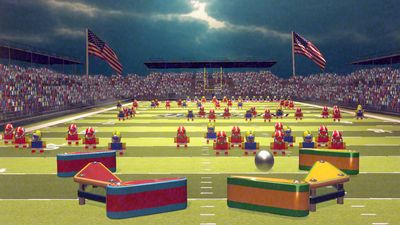 Our simulated Super Bowl 2024 predicts only a single touchdown because it's really hard to score a touchdown in the pinball game we used for the simulation