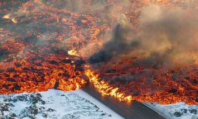 ‘This is the end’: people who fled Icelandic volcano fear their town will not survive