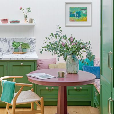 This petite kitchen is a striking example of how clever design can transform a small space