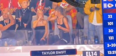 The Super Bowl videoboard showed Taylor Swift chugging her drink and fans thought it was awesome