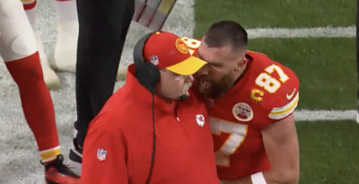 NFL fans turned Travis Kelce yelling at Andy Reid into a hilarious meme from Super Bowl 58
