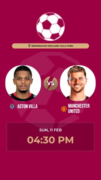 Manchester United defeats Aston Villa 2-1 in Premier League match