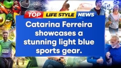 Fitness and Fashion Combine: Catarina Ferreira's Stunning Light Blue Ensemble