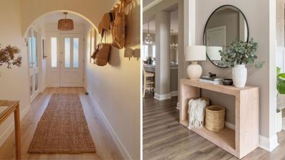How to make a narrow entryway look wider, according to designers