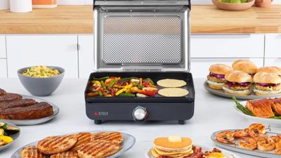 Ninja Sizzle Smokeless Indoor Grill and Griddle: a lightweight broiler for burgers, and brunch items