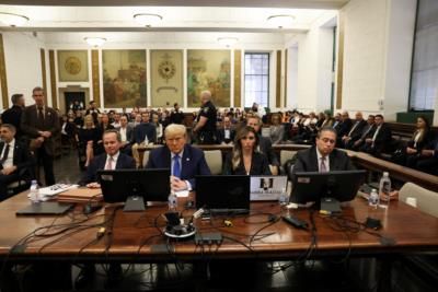 Former President Donald Trump's legal team meets judge behind closed doors