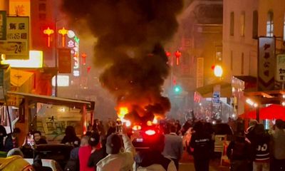 Driverless taxi vandalized and set on fire in San Francisco’s Chinatown
