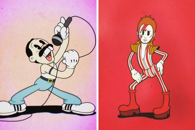 Artist Reimagines 20 Rock Legends As Cartoon Characters From The 1930s
