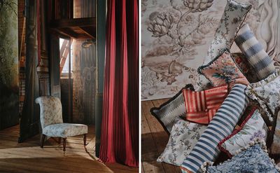 Giles Deacon's collection for Sanderson is a theatrical take on interior textiles