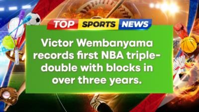 Victor Wembanyama records historic triple-double with blocks in NBA debut