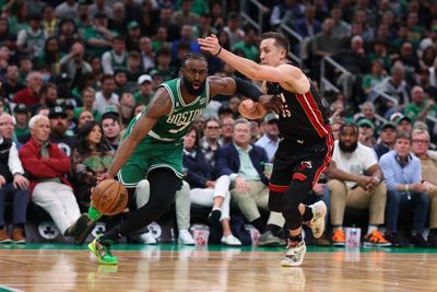 Miami’s Duncan Robinson calls Jaylen Brown dirty after tussle vs. Celtics