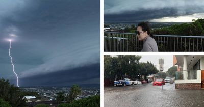 Thunder rattles Newcastle, lightning splits sky as severe storm hits