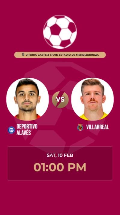 LaLiga match ends in a draw: Deportivo Alavés 1-1 Villarreal