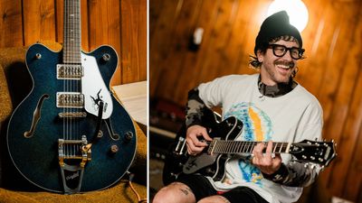 “This is a dream – it’s everything I’ve ever wanted in a guitar”: Gretsch reveals its signature Broadkaster for Portugal. The Man’s John Gourley – and debuts a show-stopping black rainbow sparkle finish