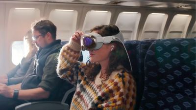 Apple Vision Pro on a plane — this Microsoft exec is blown away