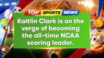 Kaitlin Clark poised to break all-time scoring record in historic game