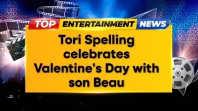 Tori Spelling celebrates Valentine's Day with her youngest son