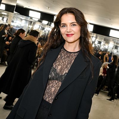 Katie Holmes's lace look at NYFW is literal perfection