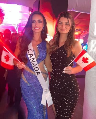 Canada's Madison Kvaltin Shines Bright in Red Dress on Stage
