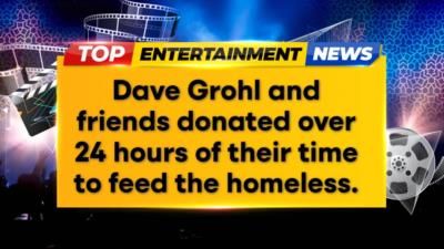 Dave Grohl donates time and food to feed the homeless