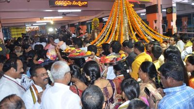 Devotees offered prayers at Sun God temple on Rathasaptami days