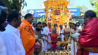 Maha Kumbhabhishekam begins at Srisailam temple