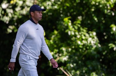 1 photo of a despondent Tiger Woods spotted on cart after withdrawing from Genesis Invitational summed it all up