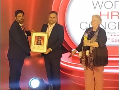 Ajit Kumar Saxena CMD MOIL conferred with 'Business Leader' and 'HR Orientation' Awards