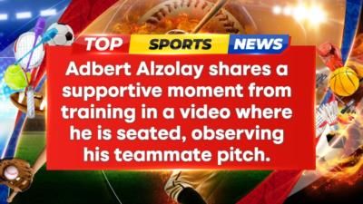 Alzolay Shows Support in Training With Clapping and Encouragement